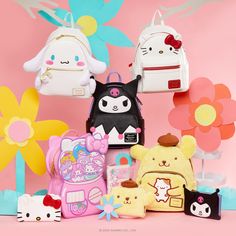 Hello Kitty And Friends Backpack, Sanrio Shopping, Sanrio Loungefly, Kawaii Wishlist, Sanrio Style, Hello Kitty Backpack, Stylish Leather Bags