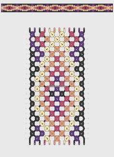 a cross stitch pattern with different colors and shapes