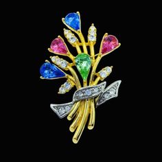 Vtg. Alana Stewart Signed Multicolored Rhinestone Flower Bouquet Brooch Pin | eBay Elegant Multicolor Brooches For Evening, Elegant Multicolor Brooches For Formal Occasions, Elegant Multicolor Jeweled Brooches, Multicolor Rhinestone Brooches For Wedding, Multicolor Rhinestone Wedding Brooches, Elegant Multicolor Rhinestone Brooches, Alana Stewart, Bouquet Brooch, Brooch Bouquets