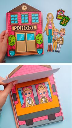 Book School, Printable School, Easy Paper Crafts Diy, Let The Fun Begin, Book For Kids, Easy Paper Crafts, Busy Book, Paper Toys