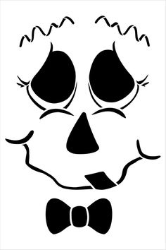 a black and white drawing of a skull with a bow tie on it's head