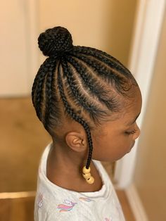 Kids Braided Bun Hairstyles Black, Flat Twist Hairstyles For Kids, Children Cornrow Hairstyles Natural Kids, Kids Cornrow Hairstyles Simple, Toddler Cornrow Styles, Kids Cornrow Hairstyles Natural Hair, Toddler Braid Styles, South African Hairstyles, Kids Cornrows