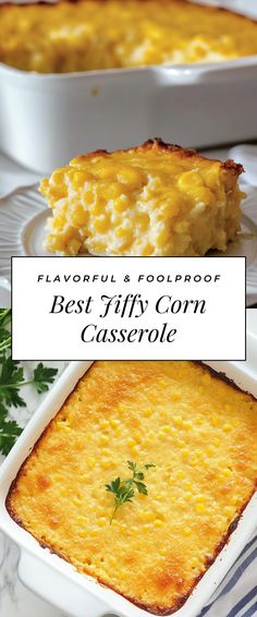 Image for Best Jiffy Corn Casserole Southern Style Casseroles, Cornbread Casserole Thanksgiving, Jiffy Corn Sufle Recipe, Corn Casserole No Cream Corn, Savory Corn Casserole, Corn Custard Casserole, Crockpot Cornbread Casserole, Corn Souflee Recipes, Southern Cornbread Casserole