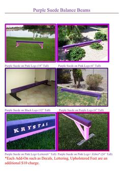 the instructions for how to make a purple bench