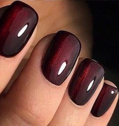 Deep Red Nails, Unghie Sfumate, Wine Nails, 2024 Nails, Nails Winter, Really Cute Nails, Cat Eye Nails, Dark Nails, Nail Nail