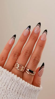 Geometric Nail, Almond Nails Designs, Almond Acrylic Nails, Round Nails, Oval Nails, Minimalist Nails, Fire Nails