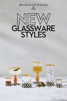 the new glassware styles are available for purchase