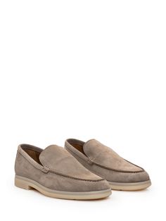 Beige suede loafer. Slip-on. Church's logo embossed on front.Composition: Outside:, 100% Leather Lining:, 100% Leather Sole:, 100% Rubber Business Suede Slip-ons With Round Toe, Suede Slip-ons With Suede Lining, Suede Slip-ons With Almond Toe And Leather Sole, Casual Suede-lined Almond Toe Slip-ons, Casual Suede Lined Almond Toe Slip-ons, Casual Almond Toe Slip-ons With Suede Lining, Casual Suede Loafers With Textured Sole, Casual Suede Moccasins With Plain Toe, Casual Suede Moccasins With Textured Sole