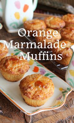 some orange marmalade muffins on a plate