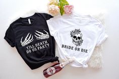 Bachelorette Halloween, Bridesmaid Tshirts, Bride Tee, Wedding Party Shirts, Bachelorette Party Planning, Bachelorette Themes, Bridal Bachelorette Party, Last Ride