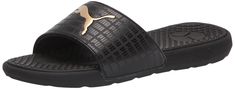 PRICES MAY VARY. Synthetic Upper EVA Midsole EVA Outsole RESILIENT BUILD: This slide boasts a durable synthetic leather upper and a light molded EVA outsole that enhances its durability and can withstand regular wear and tear Puma Slides, Puma Store, Womens Slides Sandals, Black Puma, Outdoor Sandals, Slides Women, Puma Women, Womens Slides, Sport Sandals