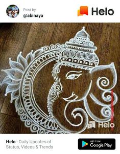 an image of the god ganesha on twitter, with caption that reads hello