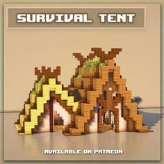 the survival tent is made out of legos and has been built into an animal - like structure