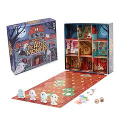 a board game set up to look like it's from the movie the attic monster