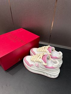 Size: 35-47 It comes with Dust box, Care manual, Tag, and Paper bag.Size Guide: Luxury Pink Sneakers With Laces, Us Country, South Korea, Size Guide, Paper Bag, Things To Come, Women Shoes