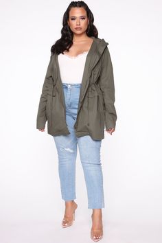 Available in Black and Olive Hooded Front Zipper Closure Drawstring Cord 2 Cargo Pockets 100% Cotton Imported | Wanderer Jacket in Olive Green size XL by Fashion Nova Spring Parka With Drawstring Hood For Cold Weather, Spring Utility Parka With Drawstring, Winter Khaki Outerwear With Drawstring, Khaki Winter Outerwear With Drawstring, Casual Spring Parka With Zipper Closure, Spring Casual Parka With Zipper Closure, Trendy Fall Outerwear With Drawstring, Spring Parka With Zipper Closure For Cold Weather, Spring Utility Outerwear With Drawstring Hood