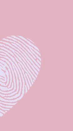 a fingerprint in the shape of a heart on a pink background