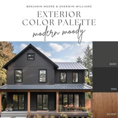 the exterior color palette for modern woody