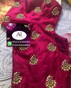 Buties Work Blouse, Blouse Embroidery Designs, Mirror Work Blouse Design, Boat Neck Blouse Design, Kids Blouse Designs, Blouse Embroidery, Blouse Design Images, Kids Blouse