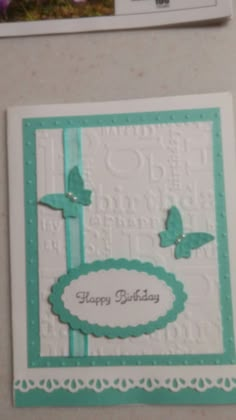 a close up of a birthday card on a table