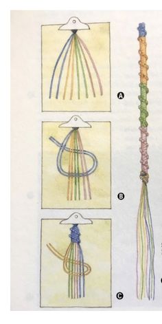 four different types of knitting needles are shown