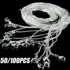 Great Shopping 50 100Pcs Wholesale 1mm Silver Plated Snake Chain Necklace 16 20 24 Jewelry, Fashion Jewelry Flower Choker Necklace, Flower Choker, Snake Chain Necklace, Snake Jewelry, Snake Necklace, Sterling Necklaces, Silver Snake Chain, Silver Chain Necklace, Snake Chain