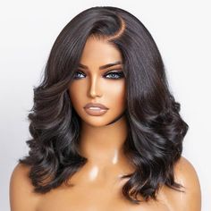 C Part Wig, Closure Wig Hairstyles, 5x5 Closure Wig, Brazilian Lace Front Wigs, Hair Frontal, Human Lace Wigs, Wig Styling, Natural Hair Wigs