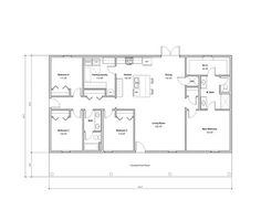 the floor plan for a two bedroom, one bathroom apartment with an attached kitchen and living room