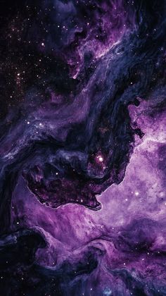 purple and blue space filled with stars