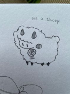 a drawing of a sheep with the words it's a shop