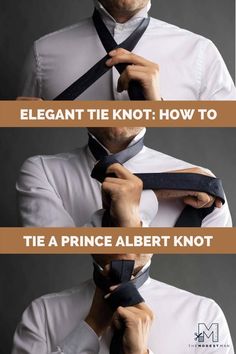 Here's a step-by-step guide on tying a Prince Albert knot. Four In Hand Knot, Best Man's Outfit, Knots Guide, Quick Fashion, Fashion Tips For Men, Men Style Tips