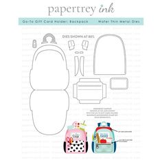 the paper crafter's kit includes an image of a backpack and other items