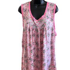 Women's Sleepwear Lati Fashion Casual Tank Top For Sleepovers, Pink Stretch Sleeveless Sleepwear, Pink Sleeveless Stretch Sleepwear, Pink V-neck Tank Top For Loungewear, Spring Sleepover Tank Top, Womens Black Vest, Old Navy Pajamas, Maidenform Bras, Black Lace Bodysuit