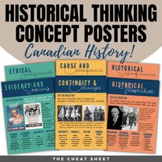 the historical thinking concept posters canadian history