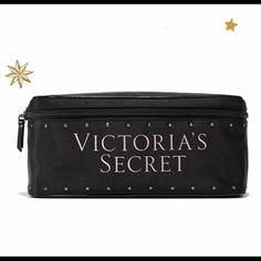 Nwt Victoria Secret Travel Case In Black With Gold Writing On Front. Soft Velvet Like Material. Perfect Brand New Condition! Victoria Secret Jewelry, Makeup Vs No Makeup, Angels Beauty, Mesh Pouch, Cosmetic Bag Set, Victoria Secret Makeup, Makeup Travel Case, Black Travel, Train Case