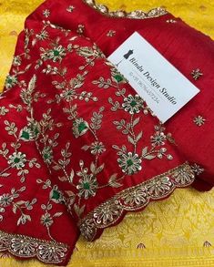 Red Blouse Design, Magam Work Designs, Latest Blouse Neck Designs, Maggam Blouses, Simple Hand Embroidery Patterns, Kids Blouse Designs