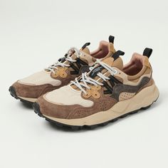 For superb comfort with an ecological edge, you don’t have to look much further than the Flower Mountain brand for inspiration. Drawing influence from the great outdoors, and quality sneaker construction, the brand have crafted the ‘Yamano 3’ design for the modern consumer. Boasting a technical fabric upper, with suede trim and inserts, cork insoles, reinforced laces, and the perfect comfort footbed, this sneaker is with you every step of the way. These iconic designs make a bold statement, but Luxury Outdoor Sneakers With Contrast Sole, Luxury Suede Sneakers For Outdoor, Luxury Sneakers For Outdoor, Designer Luxury Outdoor Sneakers, Luxury Outdoor Sneakers, Fun Sneakers, Workwear Boots, Denim Repair, Flower Mountain