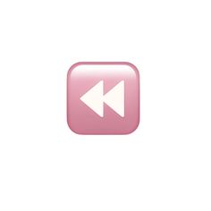 a pink play button with an arrow pointing to the left side on a white background