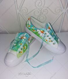 ♥ Daisy Sneakers, Hand Painted Sneakers, Daisy Shoes Art, Painted Shoes, Daisy Footwear, Daisies Art, Handpainted Sneakers, Daisies Shoes ♥ HAND PAINTED SNEAKERS by DiqnaDesign. ------- SIZE & DETAILS ------- Shoes are hand painted with professional water resistant textile paint DIFFERENT SIZES FOR WOMEN'S FOOTWEAR: EU size 36 ≈ US size 6 ≈ UK size 4 ≈ 22,5 cm ≈ 8,8 inches ------------------------------------------------------------------------------------ EU size 37 ≈ US size 7 ≈ UK size 5 Hand Painted Green Low-top Custom Sneakers, Green Hand Painted Low-top Custom Sneakers, Green Hand-painted Low-top Sneakers, Artistic Hand Painted Green Custom Sneakers, Green Hand Painted High-top Sneakers, Artistic Hand-painted Slip-on Sneakers, Hand Painted Custom Low-top Sneakers With White Sole, Artistic Lace-up Custom Sneakers With White Sole, Casual Hand-painted Lace-up Custom Sneakers