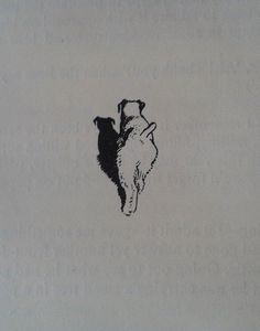 a drawing of two dogs jumping up and down in the air with their noses to each other