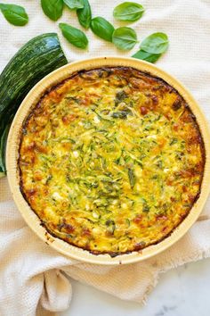 Crustless Cottage Cheese Zucchini Quiche - iFoodReal.com Cottage Cheese Zucchini, Crustless Zucchini Quiche, Zucchini Quiche Recipes, Vegetable Bake Recipes, Cheese Zucchini, Vegetable Bake, Zucchini Quiche, Cottage Cheese Eggs, Mediterranean Meals