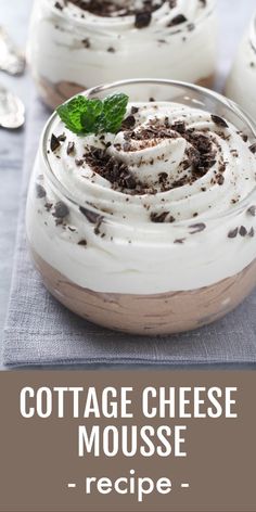 cottage cheese mousse recipe with chocolate shavings