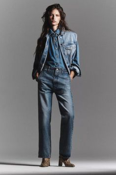 The Lonnie Cuffed High-Rise Crop Jeans by Pilcro | Anthropologie Wardrobe List, Style Wide Leg Jeans, Everyday Jeans, Fitted Jeans, Denim Maxi Dress, Perfect Denim, Casual Outerwear, Relaxed Jeans, Denim Trends