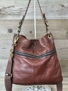 Gorgeous Handbags, Fossil Purse, Hobo Handbag, Fossil Handbags, Brown Leather Strap, Hobo Handbags, Hand Bags, Handbag Purse, Crossbody Strap