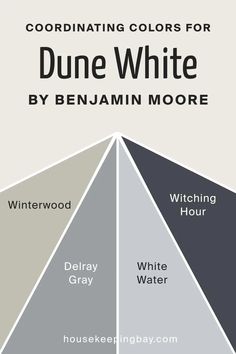 the color scheme for dune white by benjam moore, which is also available in other colors