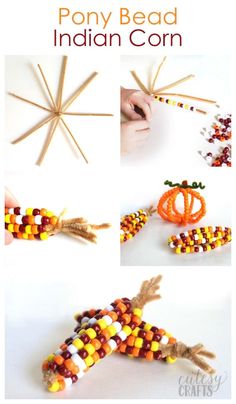 the instructions to make a beaded corn cob