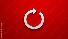 an arrow pointing to the right on a red background