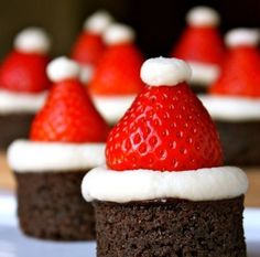 an instagram page with some cupcakes decorated like santa hats