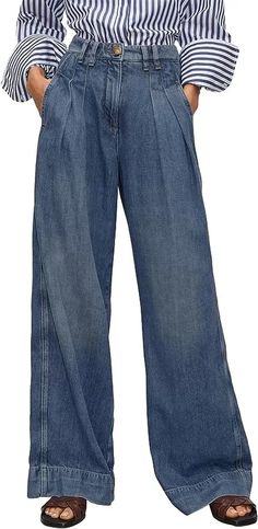 The Ultimate Jean Trends for 2024 - By Lisa Fonde High Waisted Wide Leg Jeans, Casual Denim Pants, Baggy Style, High Waisted Flares