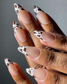 Cow Nails, Broken Nails, Nagel Tips, Trendy Nail Art Designs, Summery Nails, Stiletto Nails Designs